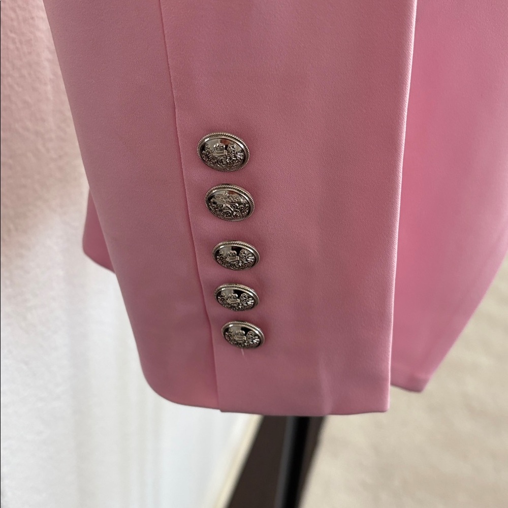 Dolce Cabo Double Breasted Pale Pink Jacket NWT Size M - Picture 2 of 9